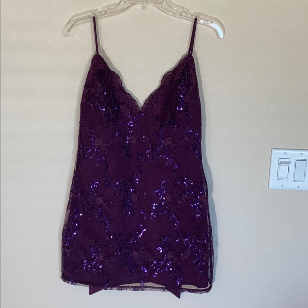 Lucy in the Sky purple party dress.